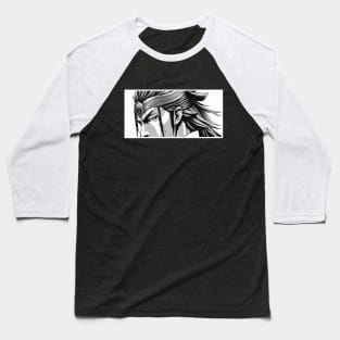 Anime Eyes- A Samurai Sideview Baseball T-Shirt